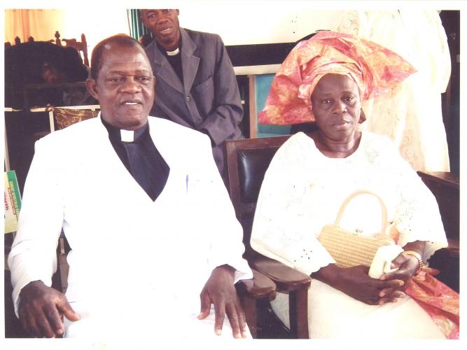 Daddy and Mummy at the sentforth service in CAC Oke Ayo Ondo Road