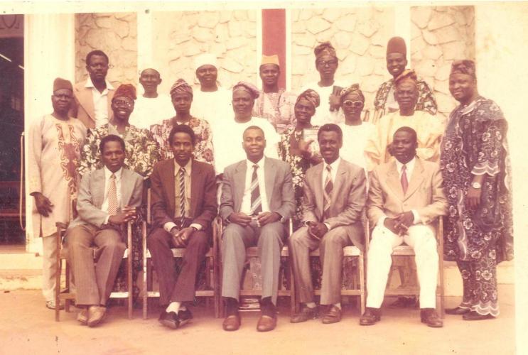 Daddy @ CAC Oniyanrin with board of Elders and Pastor I.O Lawal